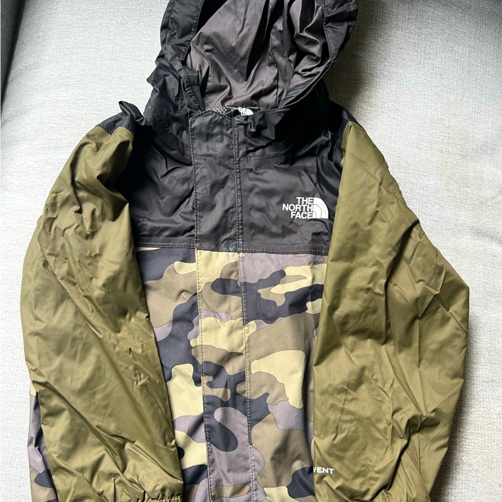 The North Face camo rain jacket